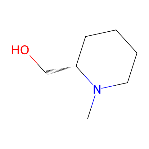 (2S)-N-甲基-2-哌啶甲醇结构图