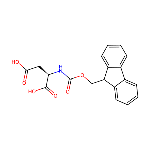 N-(9-芴甲氧羰基)-D-天冬氨酸结构图