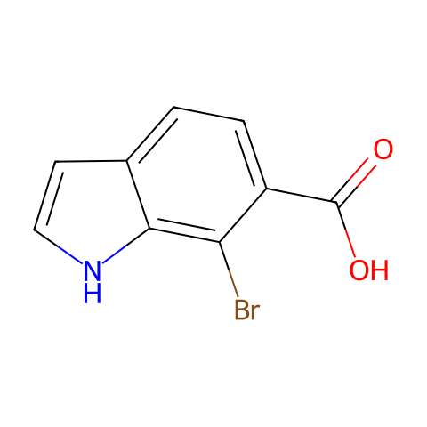 7-bromo-1H-indole-6-carboxylic acid结构图