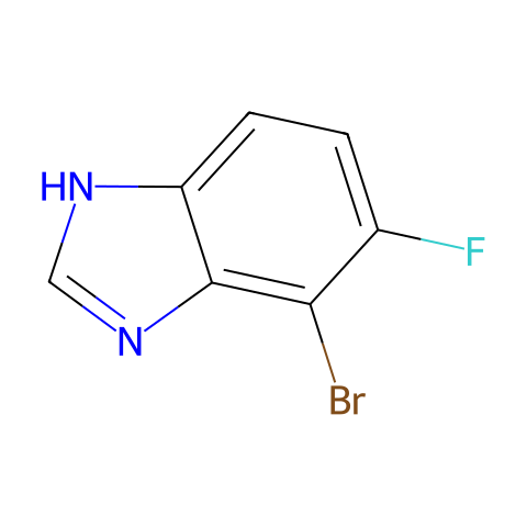 7-bromo-6-fluoro-1H-benzimidazole结构图