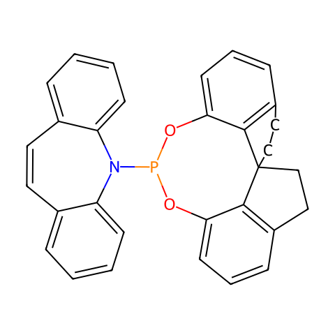 5-[(11aR)-10,11,12,13-四氢二茆并[7,1-de:1',7'-fg][1,3,2]二氧膦-5H-二苯并[b,f]氮杂卓结构图