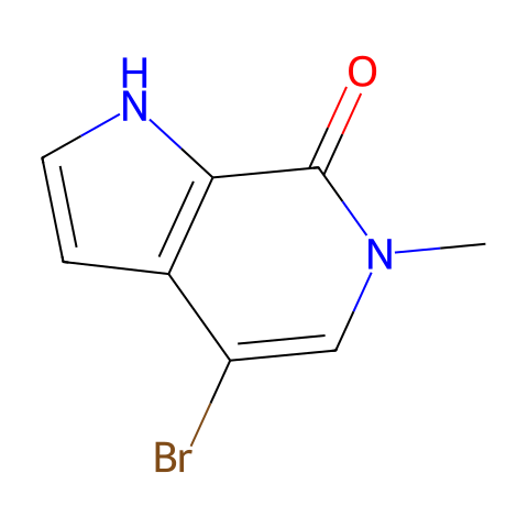 4-BROMO-6-METHYL-1,6-DIHYDRO-PYRROLO[2,3-C]PYRIDIN-7-ONE结构图