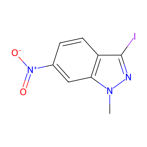3-iodo-1-methyl-6-nitro-indazole结构图