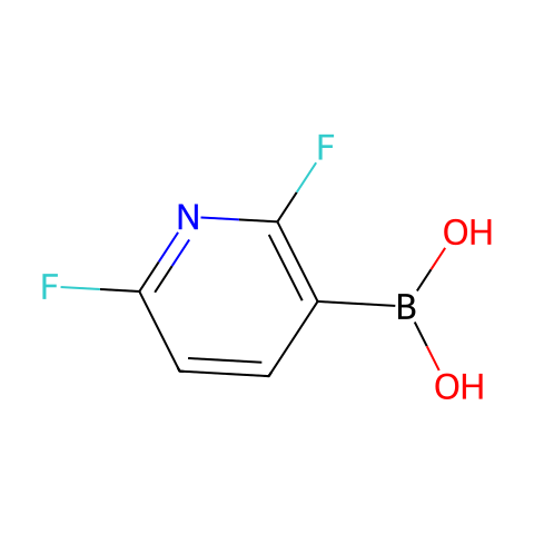 2,6-二氟吡啶-3-硼酸（含不定量酸酐）结构图