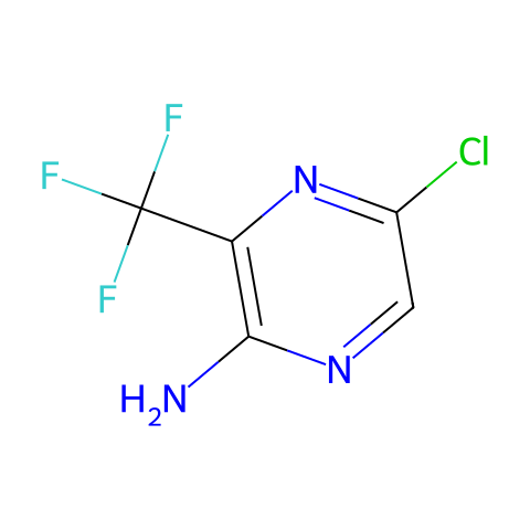 5-chloro-3-(trifluoromethyl)pyrazin-2-amine结构图