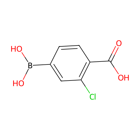 4-羧基-3-氯苯硼酸(含不同量的酸酐)结构图