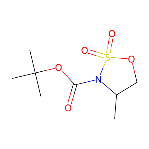 tert-butyl 4-methyl-2,2-dioxo-oxathiazolidine-3-carboxylate结构图