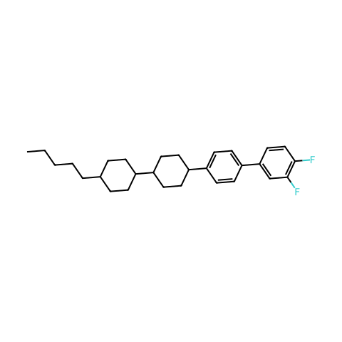 反式，反式-4'-（4'-戊基双环己基-4-基）-3,4-二氟联苯结构图