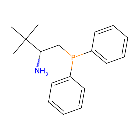 （R）-1-（二苯基膦基）-2-氨基-3,3-二甲基丁烷结构图