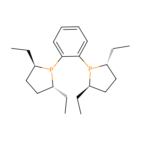 (-)-1,2-双[(2R,5R)-2,5-二乙基膦烷基]苯结构图
