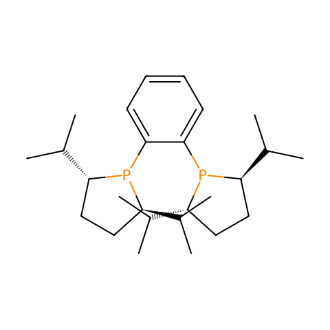 (+)-1,2-双[(2R,5R)-2,5-二异丙基磷]苯结构图