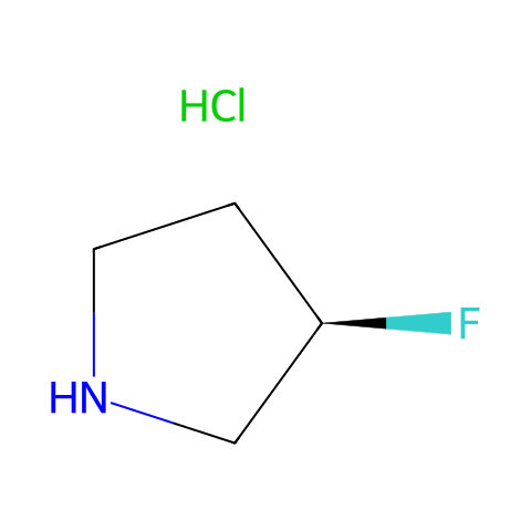 (R)-3-氟吡咯烷(HCL)结构图