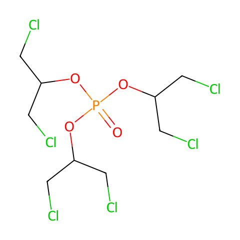 磷酸三(1,3-二氯异丙基)酯结构图