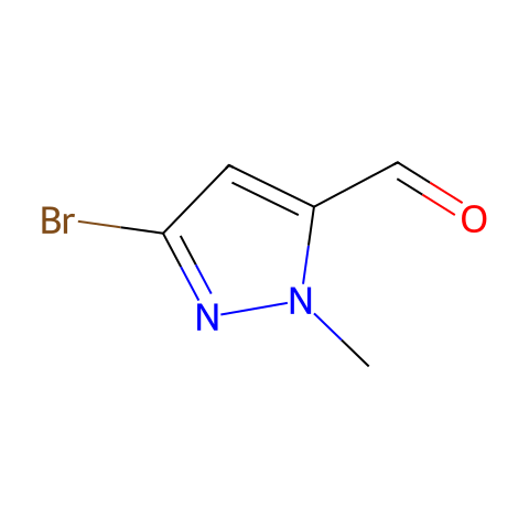 5-bromo-2-methyl-pyrazole-3-carbaldehyde结构图