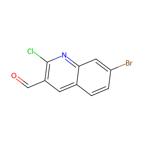 7-Bromo-2-Chloroquinoline-3-Carboxaldehyde结构图