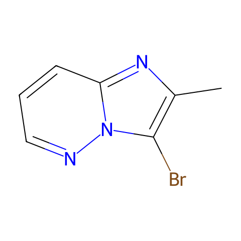 3-Bromo-2-methylimidazo[1,2-b]pyridazine结构图