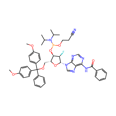 2'-F-dA(Bz) 亚磷酰胺单体结构图