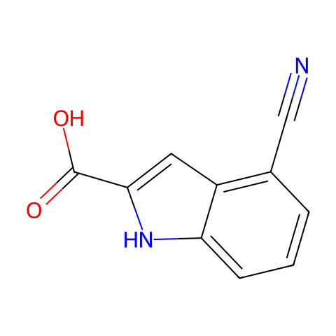 4-cyano-1H-indole-2-carboxylic acid结构图