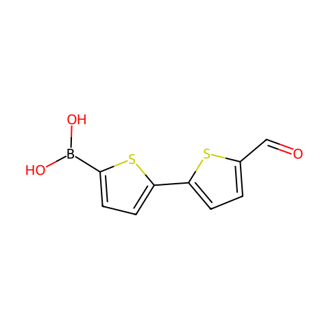 5'-甲酰基-2,2'-联噻吩-5-硼酸 (含不同量的酸酐)结构图