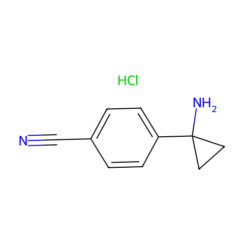 4-(1-aminocyclopropyl)benzonitrile (Hydrochloride)结构图