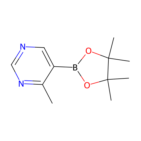4-甲基-5-(4,4,5,5-四甲基-1,3,2-二氧硼杂环戊烷-2-基)嘧啶结构图