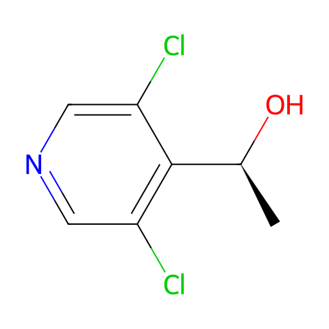 (S) -1-(3,5-二氯吡啶-4-基)乙醇结构图