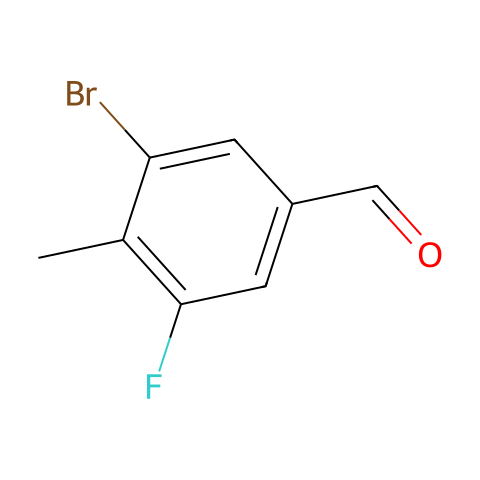 5-Bromo-3-fluoro-4-methylbenzaldehyde结构图