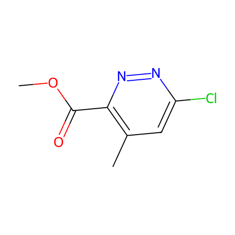 methyl 6-chloro-4-methylpyridazine-3-carboxylate结构图