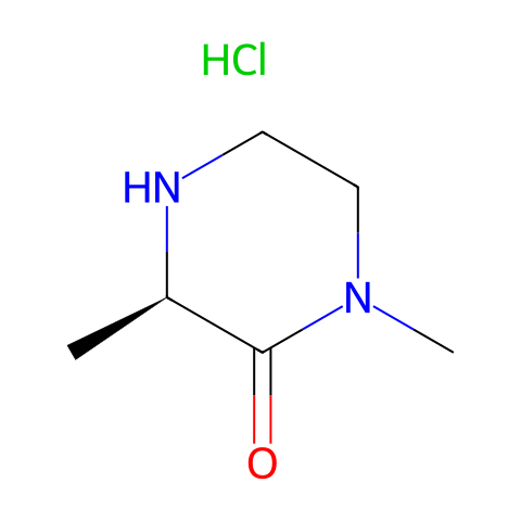 (R)-1,3-二甲基哌嗪-2-酮盐酸盐结构图