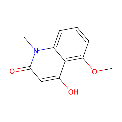 2(1H)-Quinolinone, 4-hydroxy-5-methoxy-1-methyl-结构图