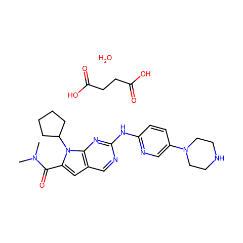 LEE011 (succinate hydrate)结构图