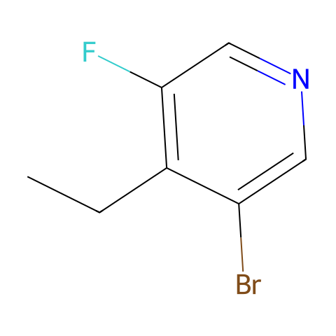 3-溴-4-乙基-5-氟吡啶结构图