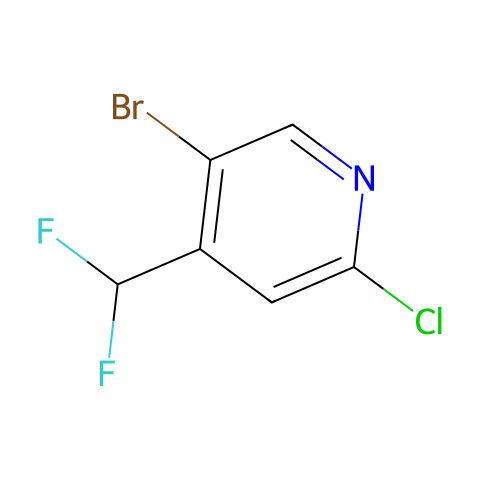 5-Bromo-2-chloro-4-(difluoromethyl)pyridine结构图