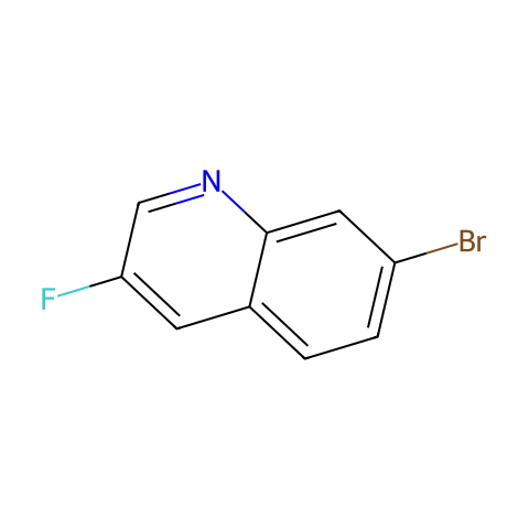 7-BROMO-3-FLUOROQUINOLINE结构图