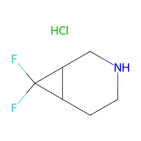 7,7-difluoro-3-azabicyclo[4.1.0]heptane hydrochloride结构图