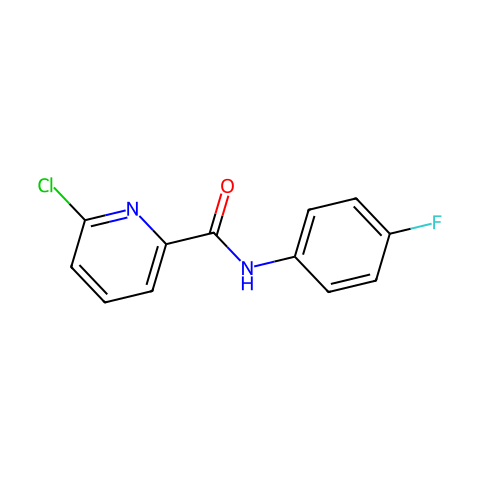 N-(4-氟苯基)-6-氯-2-吡啶甲酰胺结构图