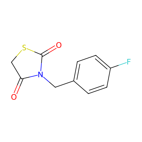 3-(4-氟苄基)-1,3-噻唑烷-2,4-二酮结构图