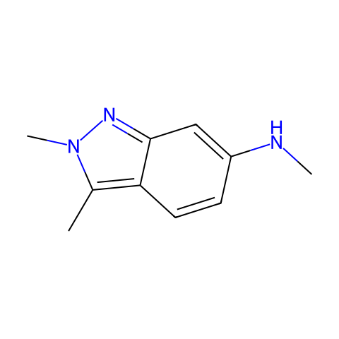 2H-Indazol-6-amine, N,2,3-trimethyl-结构图