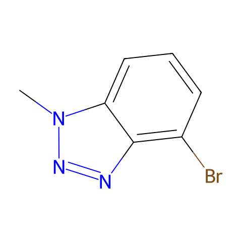 4-bromo-1-methyl-1H-1,2,3-benzotriazole结构图