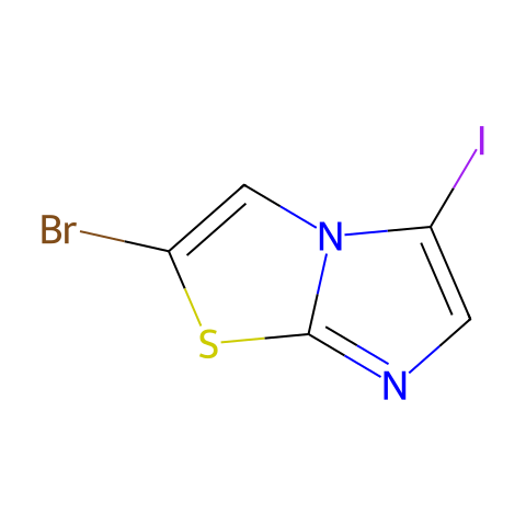 2-bromo-5-iodoimidazo[2,1-b]thiazole结构图