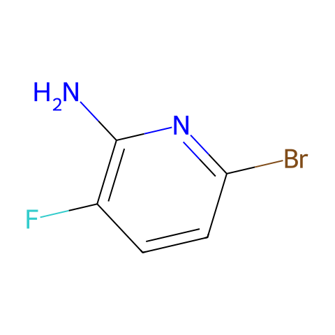 6-bromo-3-fluoropyridin-2-amine结构图