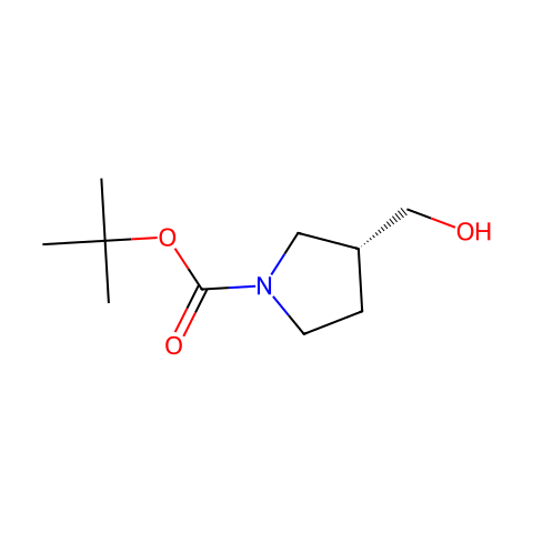 (R)-1-Boc-3-羟甲基吡咯烷结构图