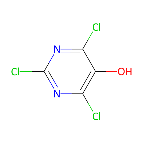 2,4,6-trichloropyrimidin-5-ol结构图