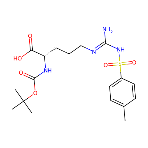 叔丁氧羰基-甲苯磺酰基-精氨酸结构图