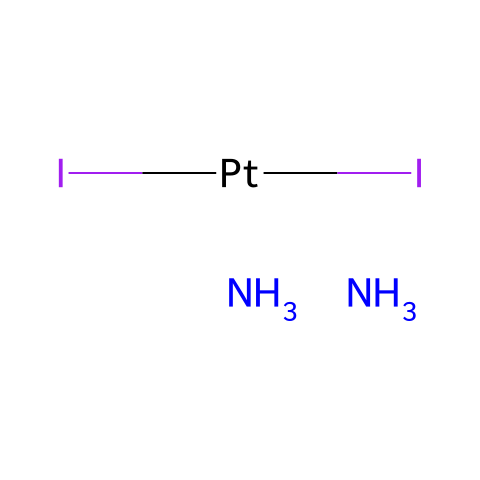 cis-Diammine-diiodo Platinum II结构图