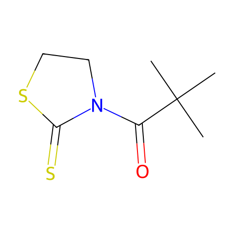 2,2-dimethyl-1-(2-thioxothiazolidin-3-yl)propan-1-one结构图