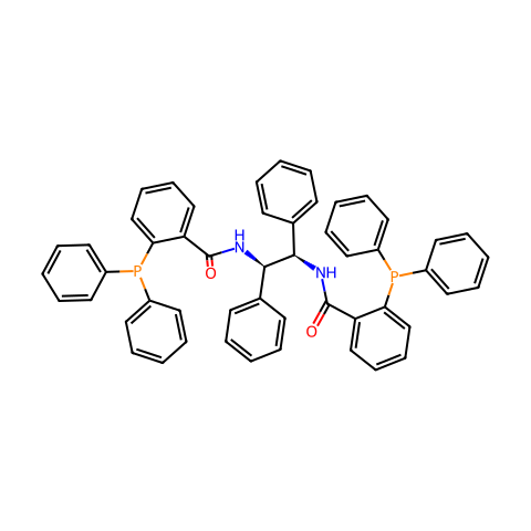 N,N'-[(1R,2R)-1,2-DIPHENYL-1,2-ETHANEDIYL]BIS[2-(DIPHENYLPHOSPHINO)-BENZAMIDE结构图