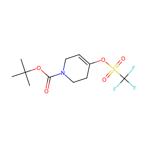 3,6-二氢-4-[[(三氟甲基)磺酰]氧基]-1(2H)-吡啶甲酸叔丁酯结构图