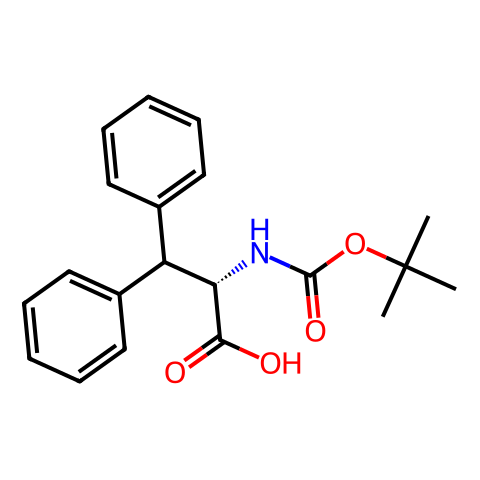 Boc-L-3,3-二苯基丙氨酸结构图