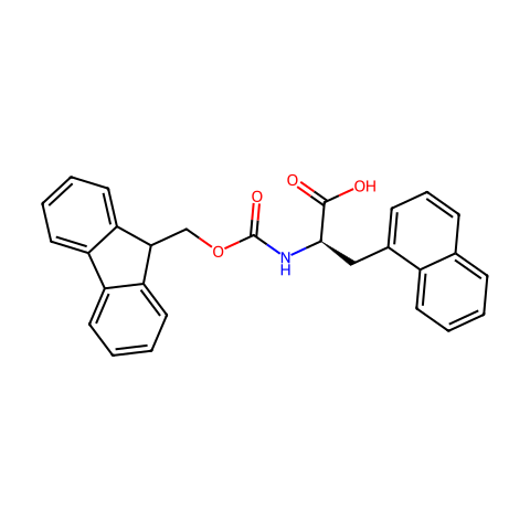 Fmoc-D-3-(1-萘基)丙氨酸结构图